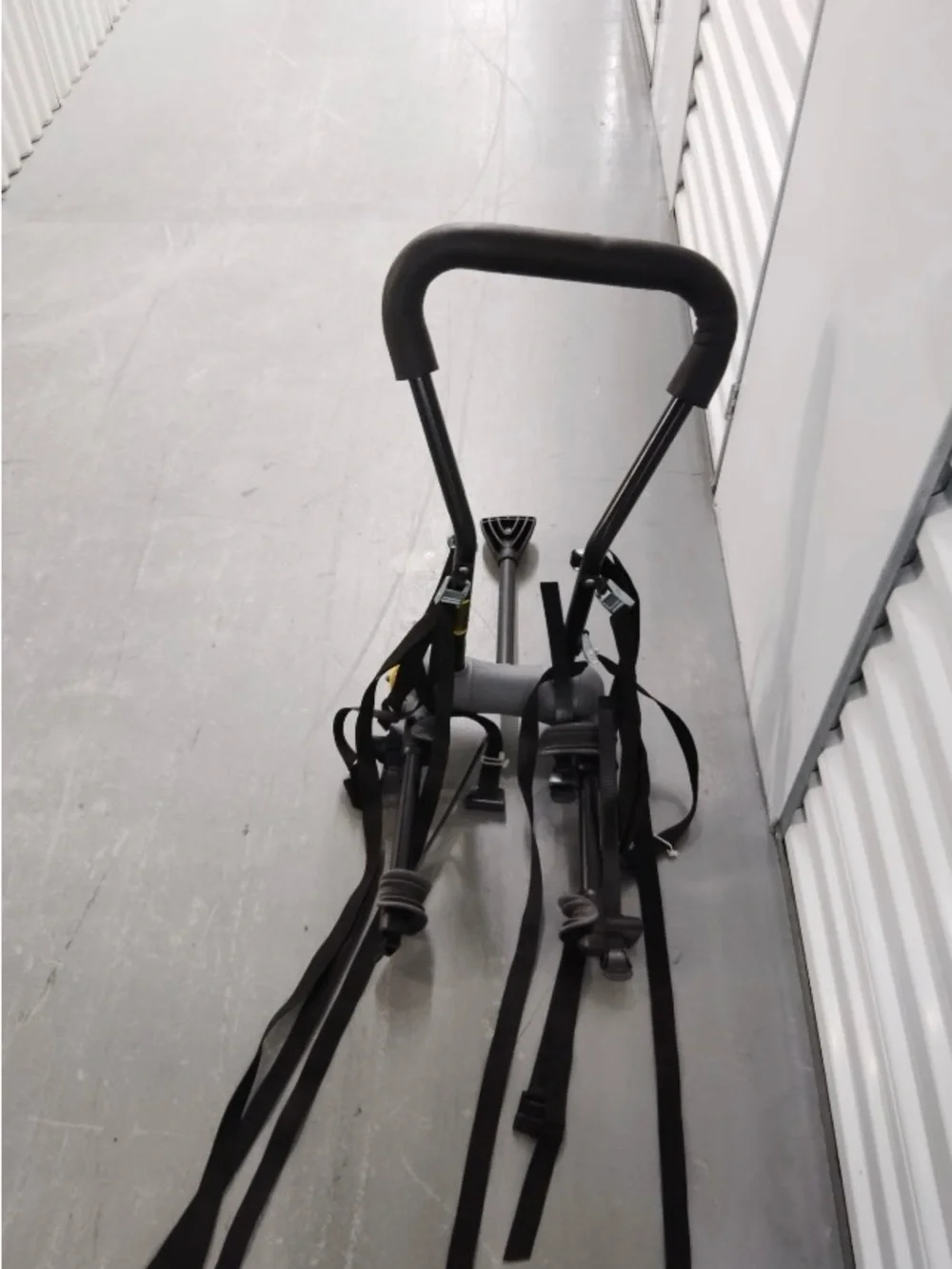 Aris Gray and Black Bike Rack Carrier with Yellow Accent